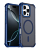Dual Layer Electroplated Border Wireless Charging Case (DARK BLUE) for iPhone 16 Pro Max (Only Ground Shipping)