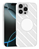 Magnetic Mirror Phone Case with Wireless Charging - WHITE for iPhone 16 Pro Max (Only Ground Shipping)