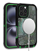 Wireless Charging Heavy Duty Case - CAMO GREEN for iPhone 16 Pro Max (Only Ground Shipping)