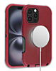 Wireless Charging Heavy Duty Case - RED & BLACK for iPhone 16 Pro Max Pro (Only Ground Shipping)