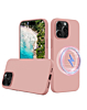 Soft Solid Silicone Case with Wireless Charging - PINK for iPhone 16 Pro Max (Only Ground Shipping)