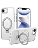 Carbon Wireless Charging Case with Ring Stand - (CLEAR) for iPhone 16e / 17e (Only Ground Shipping)
