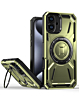 Full-Body Rugged Shockproof Case with Built-in Ring Holder - GREEN for iPhone 16 Plus (Only Ground Shipping)