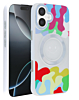 Happy Face Wireless Charging Case - WHITE for iPhone 16 Plus (Only Ground Shipping)