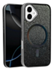 Wireless Charging Bling Diamond Crystal Case - BLACK for iPhone 16 Plus (Only Ground Shipping)