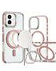 Thin Magnetic Clear Case with Camera Stand Kickstand - PINK for iPhone 16 Plus (Only Ground Shipping)