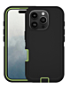 Heavy Duty Case for iPhone 16 Pro (BLACK & GREEN) (Only Ground Shipping)