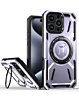 Full-Body Rugged Shockproof Case with Built-in Ring Holder - PURPLE for iPhone 16 Pro (Only Ground Shipping)