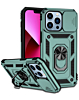 Dual Layers Hybrid Case (GREEN) for iPhone 16 Pro with Metal Ring and Camera Protector (Only Ground Shipping)