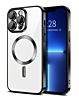 Shiny Wireless Charging Clear Case - BLACK for iPhone 16 Pro (Only Ground Shipping)