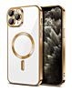 Shiny Wireless Charging Clear Case - GOLD for iPhone 16 Pro (Only Ground Shipping)
