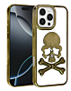 Transparent Skull Design Case - GOLD for iPhone 16 Pro / 17 (Only Ground Shipping)
