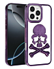 Transparent Skull Design Case - PURPLE for iPhone 16 Pro / 17 (Only Ground Shipping)