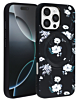Flower Design Wireless Charging Case - BLACK for iPhone 16 Pro / 17 (Only Ground Shipping)