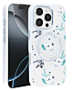 Flower Design Wireless Charging Case - WHITE for iPhone 16 Pro / 17 (Only Ground Shipping)