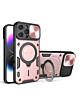 iPhone 16 Pro Slide Camera Lens Cover Case with Ring Stand - ROSE GOLD (Only Ground Shipping)
