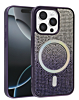 Wireless Charging Bling Diamond Crystal Case - PURPLE for iPhone 16 Pro (Only Ground Shipping)