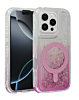 Wireless Charging Protective Glitter Liquid Bumper Case - PINK for iPhone 16 Pro (Only Ground Shipping)
