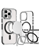 Thin Magnetic Clear Case with Camera Stand Kickstand - BLACK for iPhone 16 Pro (Only Ground Shipping)