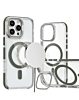Thin Magnetic Clear Case with Camera Stand Kickstand - GRAY for iPhone 16 Pro (Only Ground Shipping)