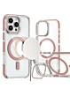 Thin Magnetic Clear Case with Camera Stand Kickstand - PINK for iPhone 16 Pro (Only Ground Shipping)