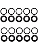 Back Camera Lens with Adhesive for iPhone 16 / 16 Plus (2 Piece Set) (Pack of 10) (Aftermarket)