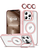 Transpalet Silicone case & Camera stand with Camera Lens - PINK for iPhone 16 Pro Max (Only Ground Shipping)
