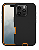 Heavy Duty Case for iPhone 16 Pro (BLACK & ORANGE) (Only Ground Shipping)