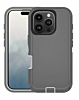 Heavy Duty Case for iPhone 16 Pro Max (DARK GRAY & WHITE) (Only Ground Shipping)