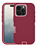 Heavy Duty Case for iPhone 16 Pro (MAROON & PINK) (Only Ground Shipping)