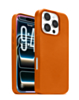New Leather Case with Wireless Charger with IC Chip (ORANGE) for iPhone 16 Pro Max (Only Ground Shipping)