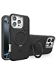 Support Heavy Duty Case with Wireless Charging Kickstand - BLACK for iPhone 16 Pro Max (Only Ground Shipping)