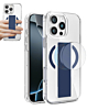 Hard Clear Case with MagGrip for iPhone 16 Pro Max (BLUE) (Only Ground Shipping)