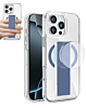 Hard Clear Case with MagGrip for iPhone 16 Pro Max (LIGHT BLUE) (Only Ground Shipping)
