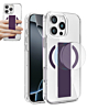 Hard Clear Case with MagGrip for iPhone 16 Pro Max (PURPLE) (Only Ground Shipping)