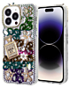 Crystal Flower Silicone Hard Case COLORFUL Style 2 for iPhone 16 Pro Max (Only Ground Shipping)