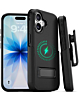 Dual Layer Hybrid Case and Belt Clip Holster - BLACK for iPhone 17 (Only Ground Shipping)