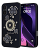 Luxury Diamond Shiny Cases with Ring - BLACK for iPhone 17 (Only Ground Shipping)