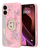 Luxury Diamond Shiny Cases with Butterfly Ring - PINK for iPhone 17 (Only Ground Shipping)