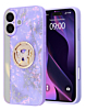 Luxury Diamond Shiny Cases with Butterfly Ring - PURPLE for iPhone 17 (Only Ground Shipping)