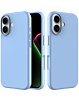 Soft Solid Silicone Case (Full Buttom Cover) - LIGHT BLUE for iPhone 17 (Only Ground Shipping)