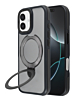 Matte Transparent Case with Wireless Charging Kickstand - BLACK for iPhone 17 (Only Ground Shipping)