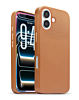 New Leather Case with Wireless Charger - DARK ORANGE for iPhone 17 (Only Ground Shipping)
