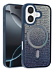 Wireless Charging Bling Diamond Crystal Case - BLUE for iPhone 17 (Only Ground Shipping)
