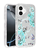 Flower Design Transparent Case with Wireless Charger - Style 8 for iPhone 17 (Only Ground Shipping)
