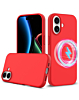 Soft Solid Silicone Case with Wireless Charging - RED for iPhone 17 (Only Ground Shipping)