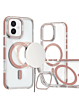 Thin Magnetic Clear Case with Camera Stand Kickstand - PINK for iPhone 17 (Only Ground Shipping)