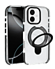 Transparent Case with Wireless Charging Kickstand - BLACK for iPhone 17 (Only Ground Shipping)