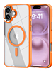 Shiny Magnetic Clear Cases - ORANGE for iPhone 17 (Only Ground Shipping)