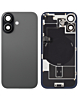 Back Glass with Frame and Wireless NFC Charging Flex and MagSafe Magnet for iPhone 17 (NO LOGO) (BLACK)